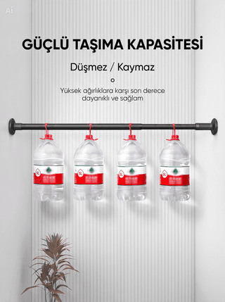 Katlanır Mıknatıslı Perde (180x200 cm) - Matkapsız & Delmesiz Pratik Montaj - 4