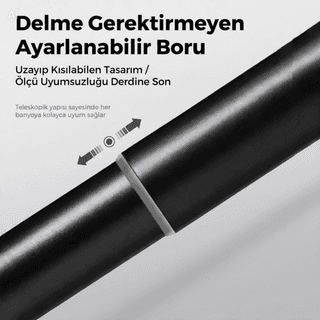Katlanır Mıknatıslı Perde (180x200 cm) - Matkapsız & Delmesiz Pratik Montaj - 2